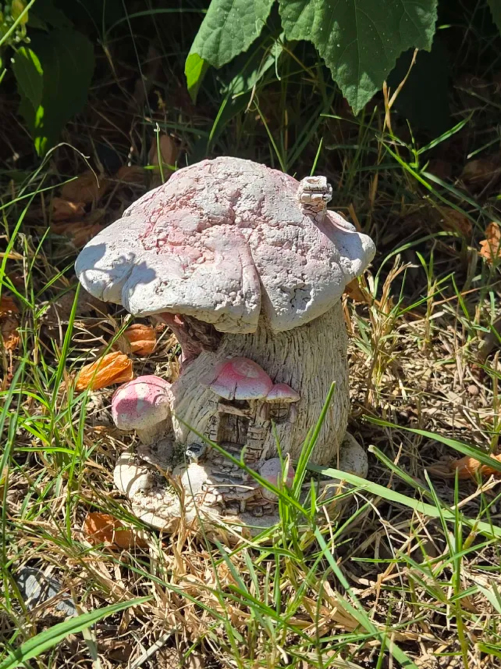 Mushroom House Garden Figurine Fairycore Cottagecore Decor